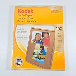 NEW‎ KODAK Inkjet Picture Photo Paper Gloss 100 Sheets 6.5 mil 8.5"x11"
